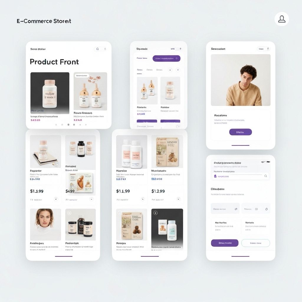 E-commerce app mockup