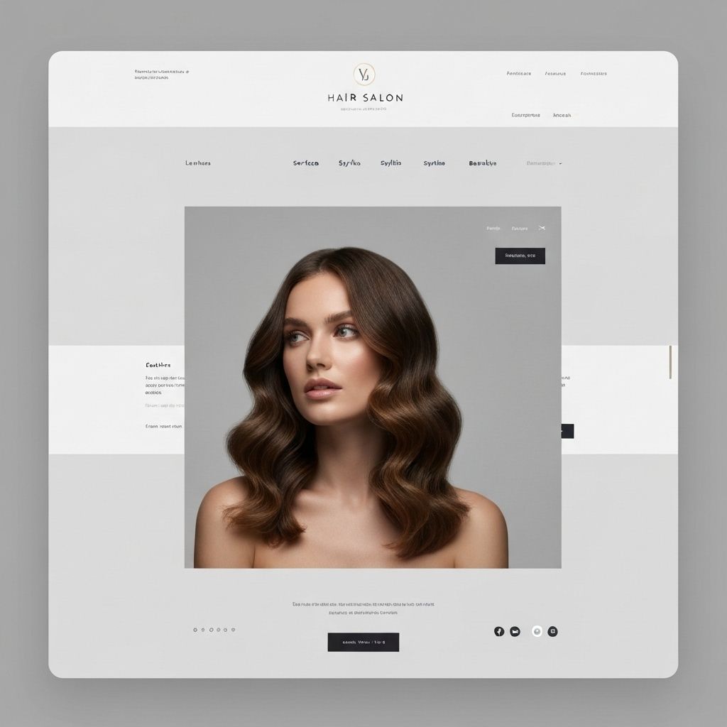 Hair salon website mockup