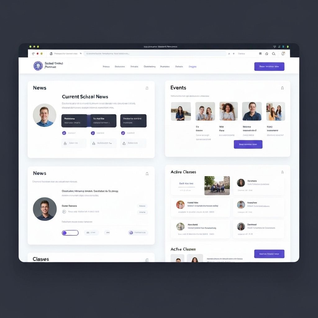 School portal mockup