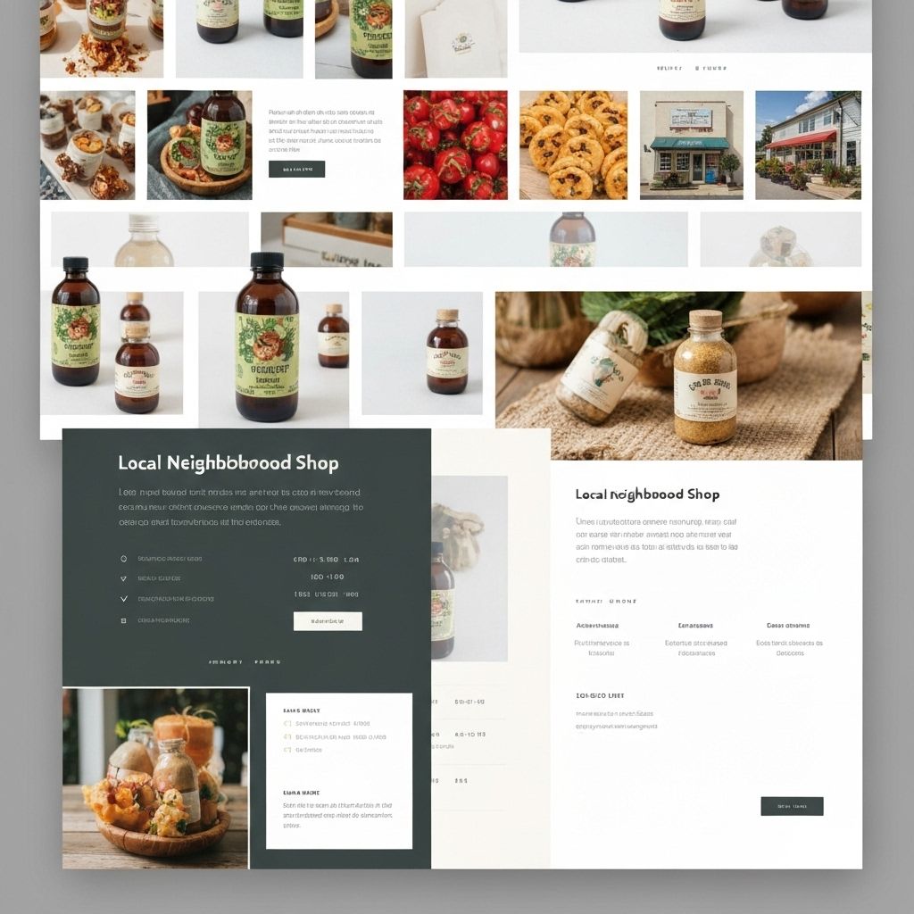 Small shop landing mockup