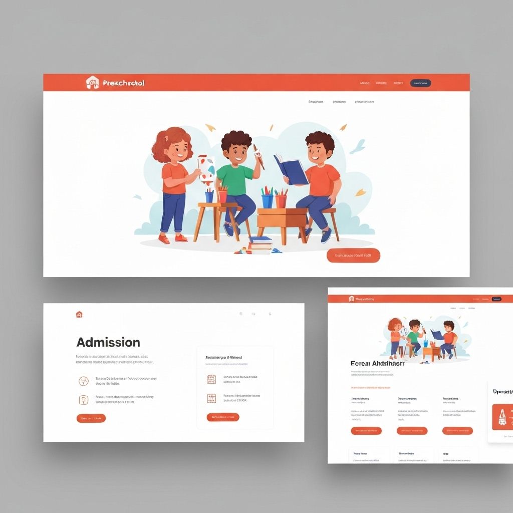 Preschool website mockup